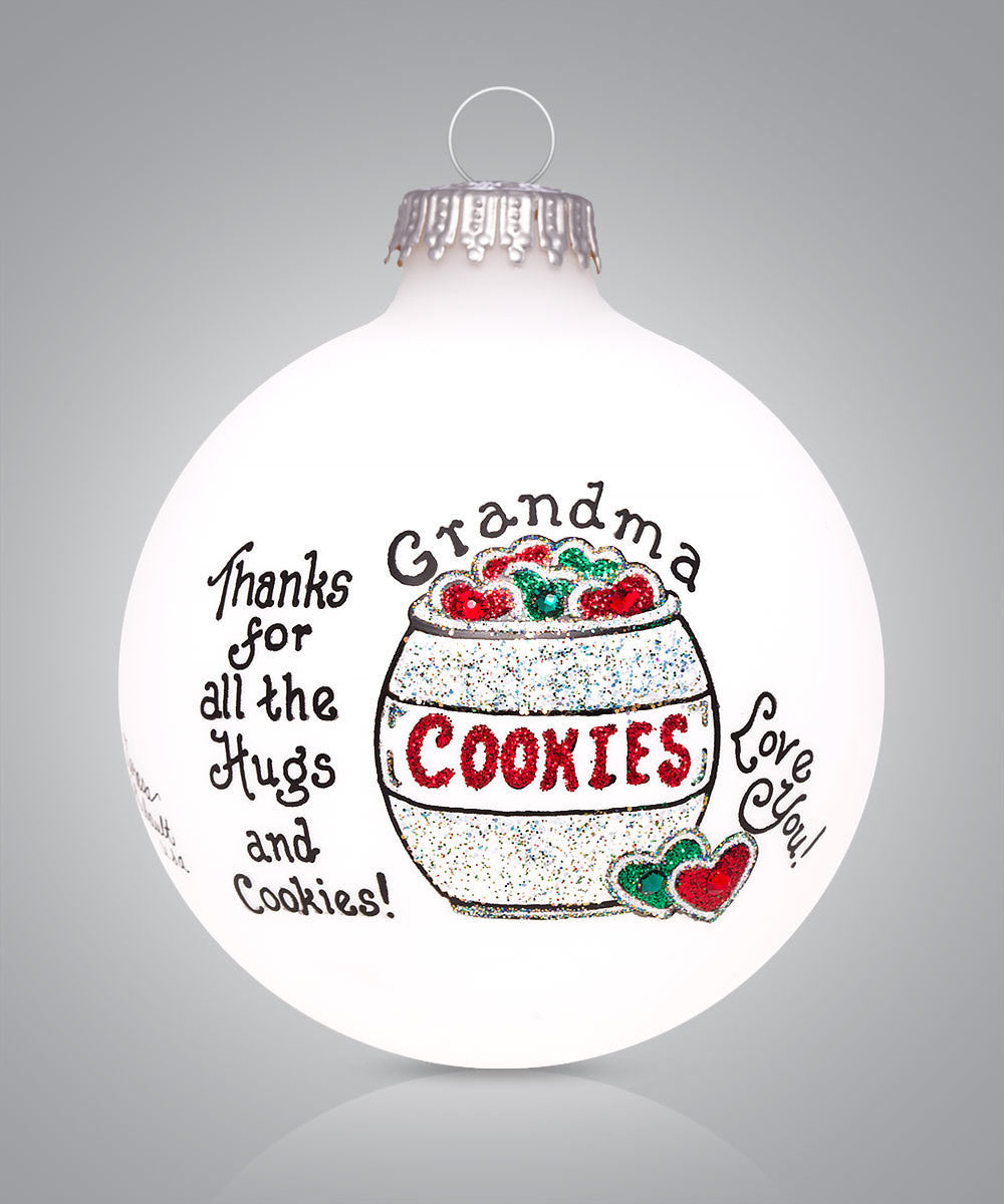 Grandma’s Cookies Ornament – Hand-Painted Glass Keepsake for Christmas & Grandparents