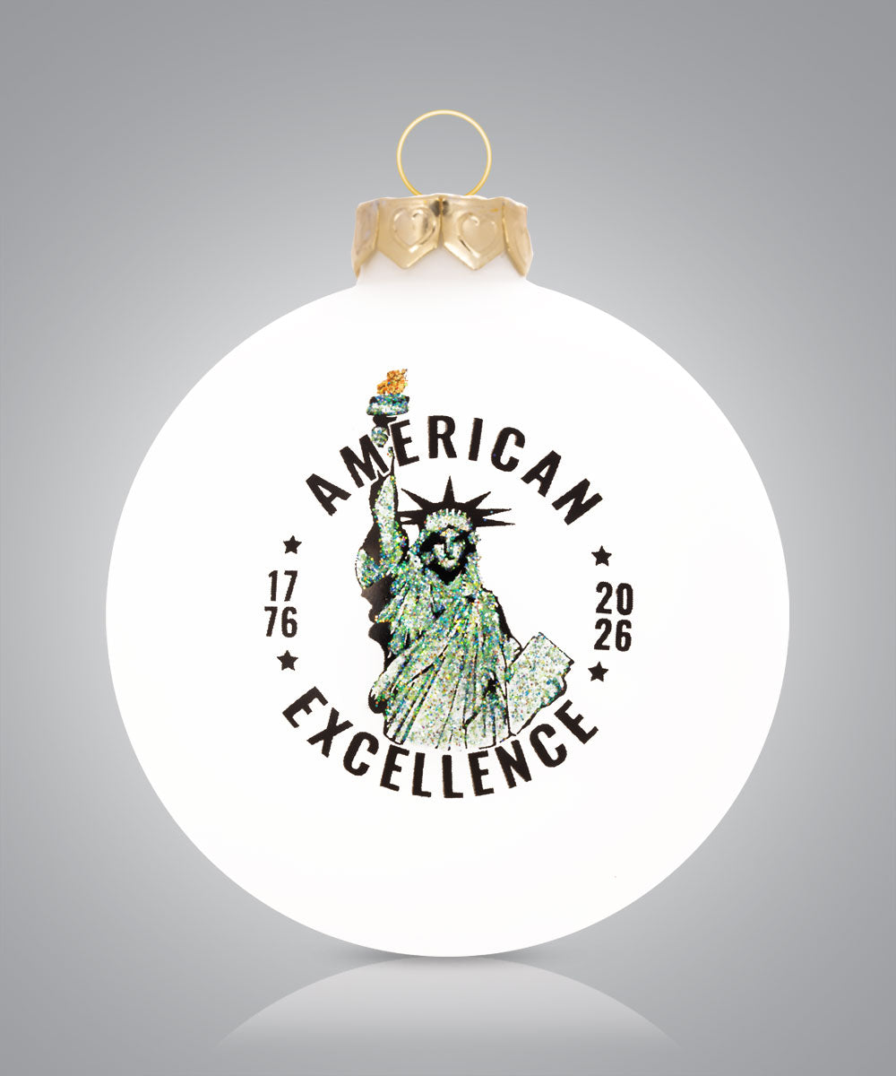 Statue of Liberty ornament – America 250 Semiquincentennial patriotic hand-painted glass keepsake