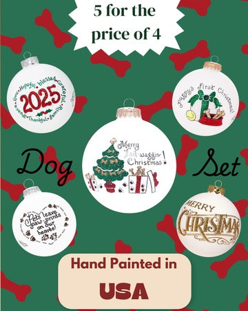 Cat Best Friend Ornament Set β Hand-Painted Glass Keepsakes (Build-Your-Own-Bundle of 5)