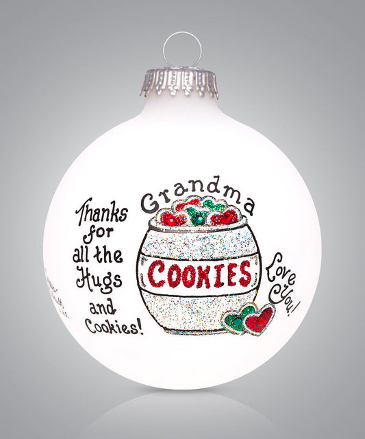 Grandma’s Cookies Ornament - Cute, Fun, and Festive Hand-Painted Glass Keepsake